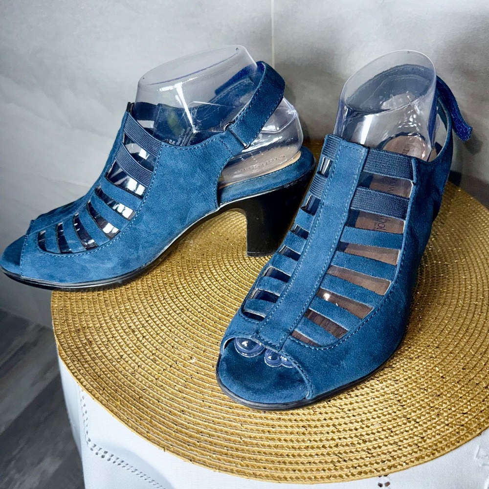 Croft & Barrow Blue Women's Heeled Sandals U.S. Size 8, Euro 39